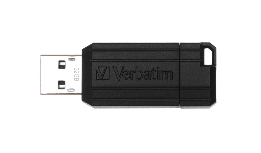 [23942490647] 23942490647 Verbatim Store'n'Go Pinstripe USB Drive 32GB USB Storage Drive Memory Stick (Black) 2 Years Limited Warranty