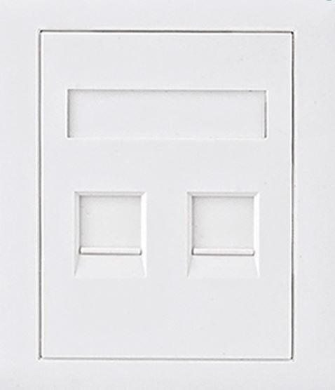 [9320100100624] 9320100100624 Astrotek CAT6 RJ45 Network Wall Face Plate Outlets 86x86mm 2 Port Socket Kit LS