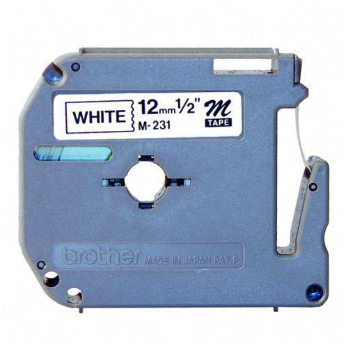 [4977766053488] 4977766053488 M-k231 Blk Print on White Tape For Brother P-Touch 65/85/100