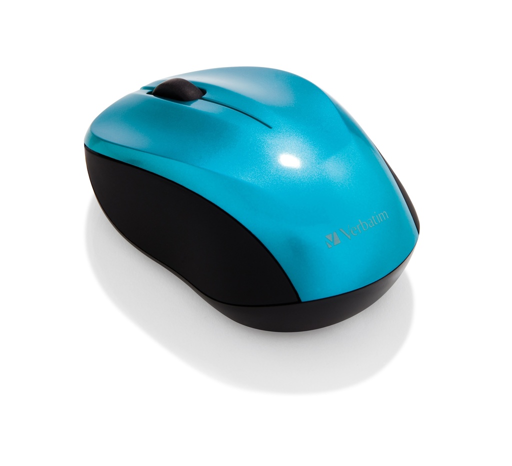 [23942490449] 23942490449 Verbatim GO Nano Caribbean Blue Mouse Wireless 2.4GHz Wireless Optical, Ultra Compact, 3 Buttons, 1600dpi, Nano Receiver