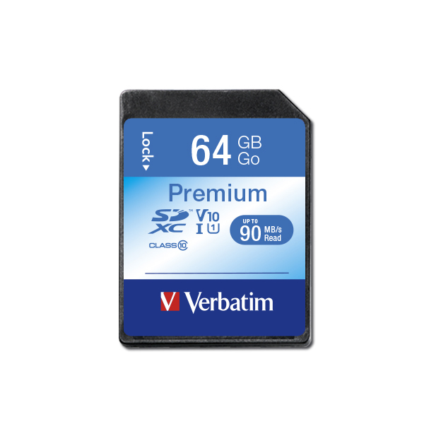 23942440246 Verbatim SDXC 64GB (Class 10 UHS-I) Up to 45MB/Sec 300X read speed