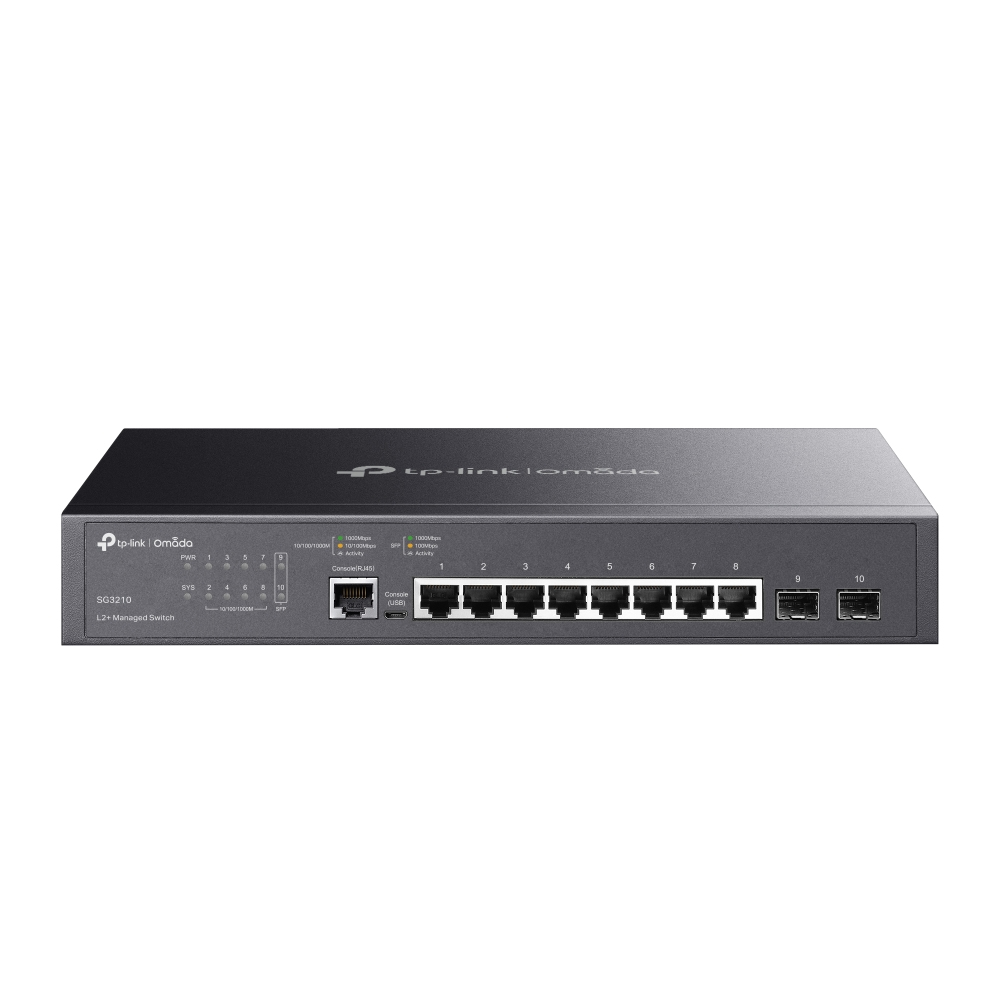 [6935364006396] 6935364006396 TP-Link SG3210  JetStream 8-Port Gigabit L2 Managed Switch with 2 SFP Slots Omada