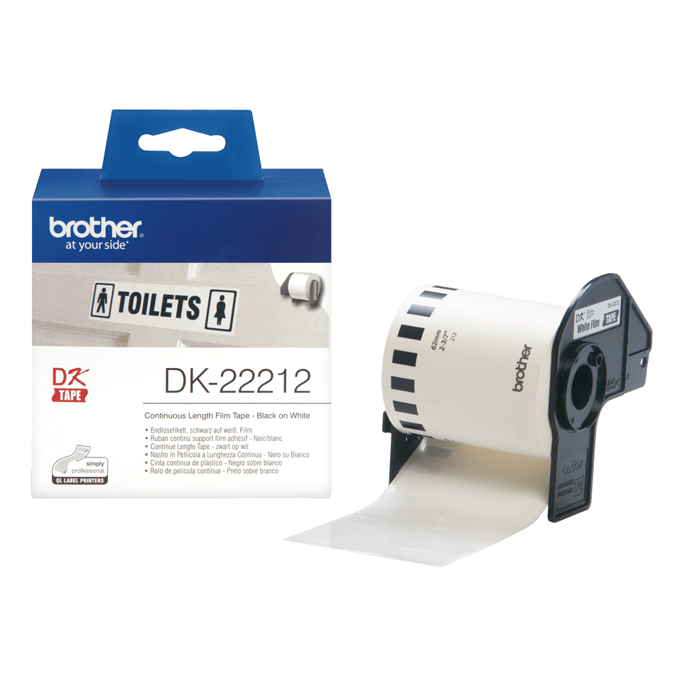 [4977766628211] 4977766628211 Brother White Cont. Film Roll Direct Thermal 62mm x 15.24mm