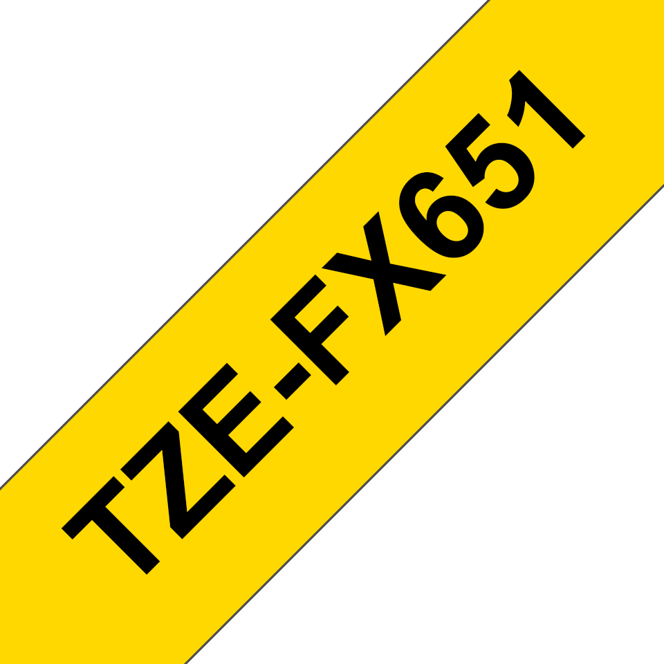 [4977766683876] 4977766683876 Brother 24MM Black Yellow Tape Flexible TZE Tape