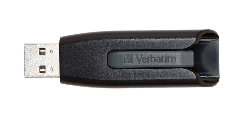 [23942491736] 23942491736 Verbatim 32GB V3 USB3.0 Grey Store'n'Go V3; Retractable USB Storage Drive Memory Stick