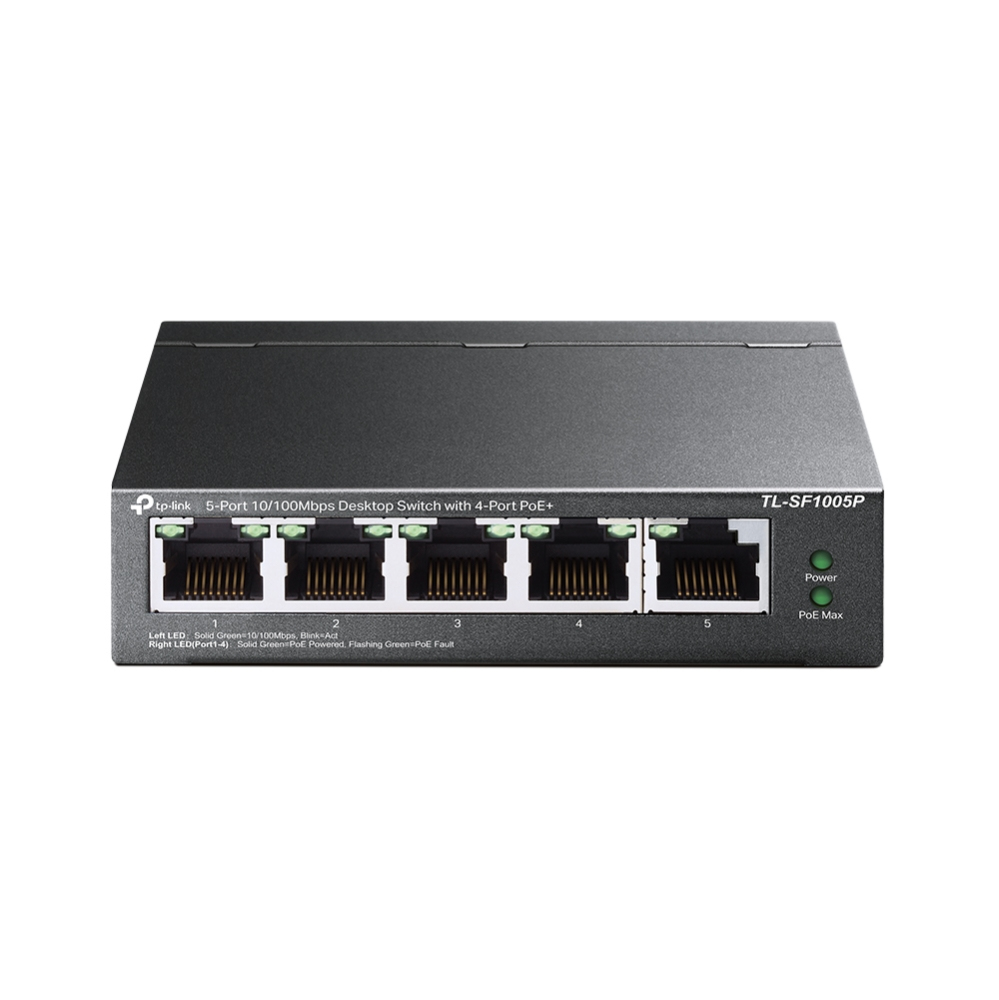 [6935364083199] 6935364083199 TP-Link TL-SF1005P 5-Port 10/100Mbps Desktop Switch with 4-Port PoE 67W IEEE 802.3af compliant 1Gbps Switching