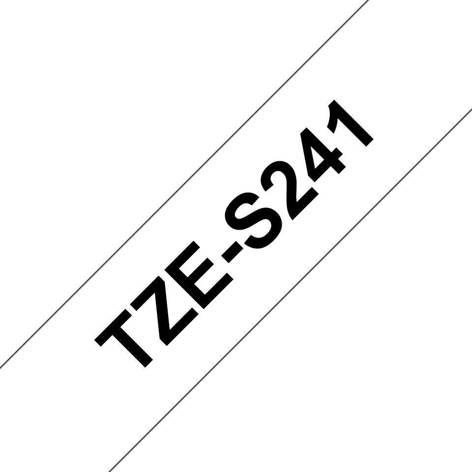 [4977766687249] 4977766687249 Brother 18MM Black White Tape Strong Adhesive TZE Tape