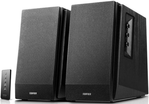 [6923520265855] 6923520265855 Edifier R1700BT Bluetooth Lifestyle Bookshelf Studio Speakers Black - BT/Dual 3.5mm AUX/Limited Distortion DSP/DRC/Classic Wood Finish