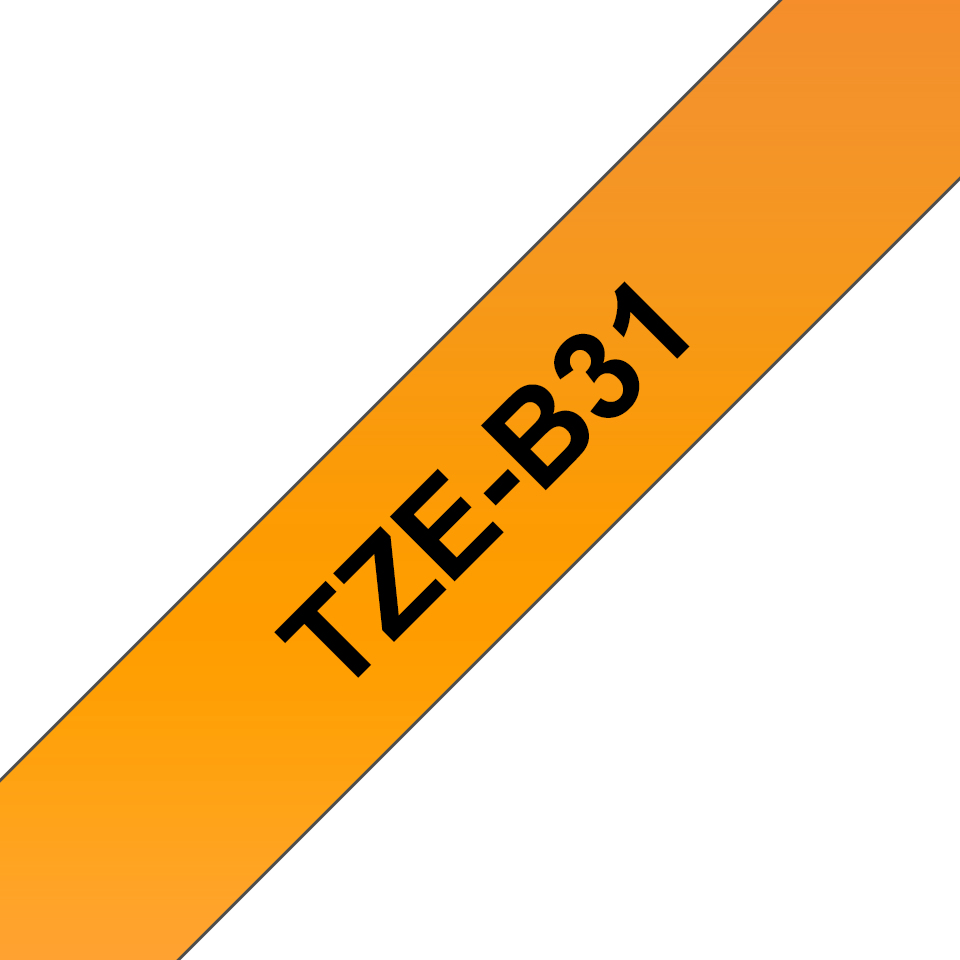 [4977766683210] 4977766683210 Brother 12MM Black On Fluoro Orange TZE Tape
