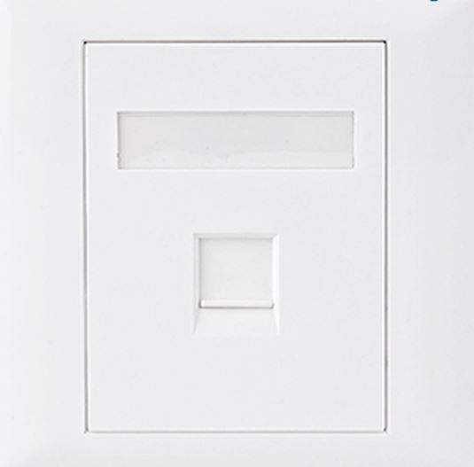 [9320100100594] 9320100100594 Astrotek CAT5e RJ45 Wall Face Plate 86x86mm 1 Port Socket Kit