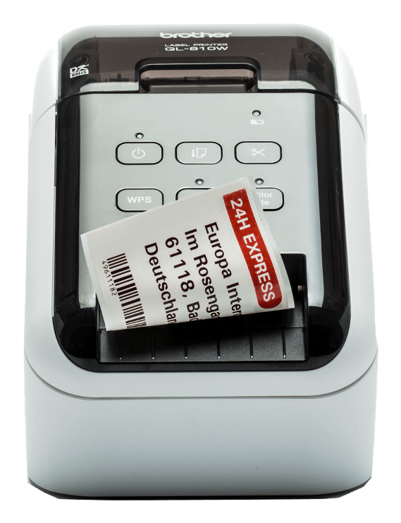 4977766775090 Brother QL-810W WIRELESS (WiFi) HIGH SPEED LABEL PRINTER / UP TO 62MM WITH BLACK/RED PRINTING (*DK-22251 required)
