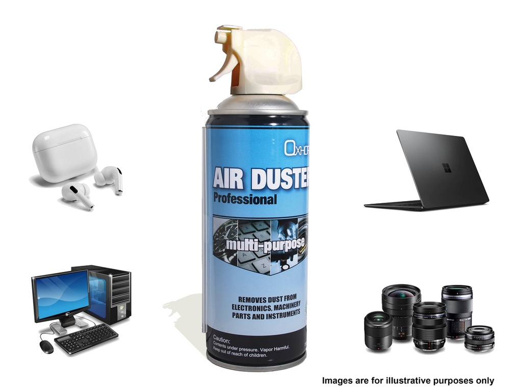 [855819004028] 855819004028 8Ware Air Duster Compressed Can Spray Safety High Pressure Dust Remove to Clean Keyboard Mainboard Video Card PC Laptop Camera Mobile Car 400ml 285g