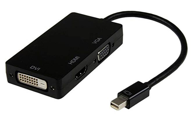 [9341756012154] 9341756012154 8ware 3 in1 Thunderbolt Mini DP DisplayPort to HDMI DVI VGA Hub Adapter Converter Cable for MacBook Air Mac Mini Microsoft Surface Pro 3/4/5