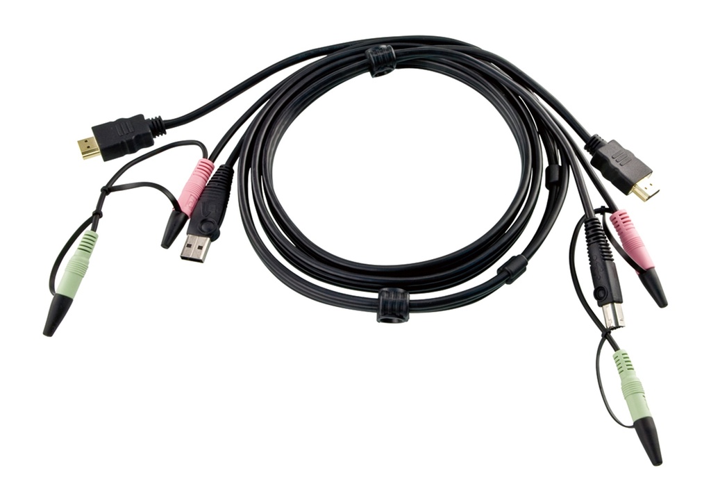 [4710423776838] 4710423776838 Aten KVM Cable 1.8m with HDMI, USB  Audio to HDMI, USB  Audio