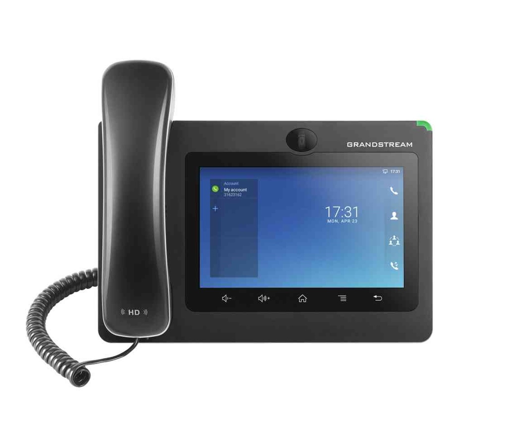 [6947273702528] 6947273702528 Grandstream GXV3370 16 Line Android IP Phone, 16 SIP Accounts, 1024 x 600 Colour Touch Screen, 1MB Camera, Building Bluetooth+Wifi, Powerable Via POE