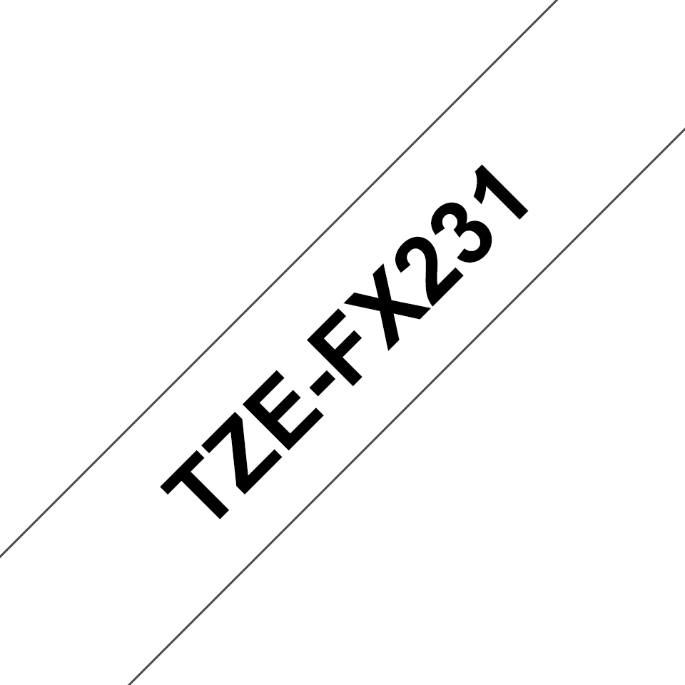 [4977766683630] 4977766683630 Brother 12mm Black on White Flexible TZE Tape