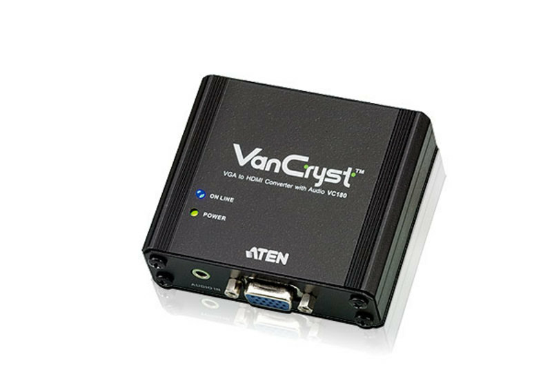 [4710423777606] 4710423777606 Aten VGA(F) to HDMI(F) Converter, supports up 1920x1200, converts analog VGA signals to HDMI output