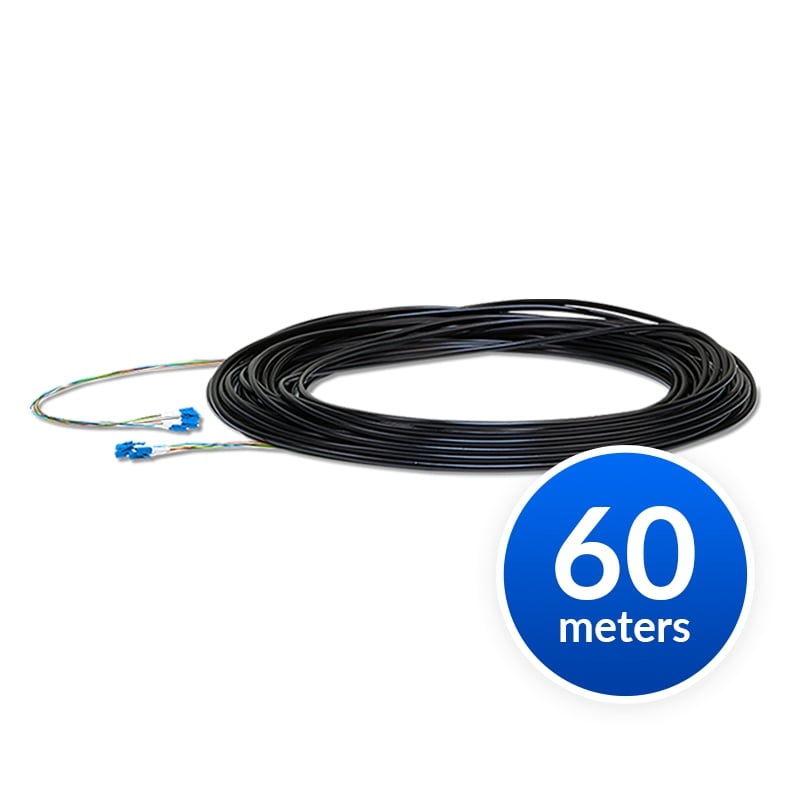 [810354025884] 810354025884 Ubiquiti Single-Mode Lightweight Fiber Cable, Lenth 60m, Outdoor-Rated, Kevlar Yarn For Added Tensile Strength, Weatherproof Tape, 2Yr Warr