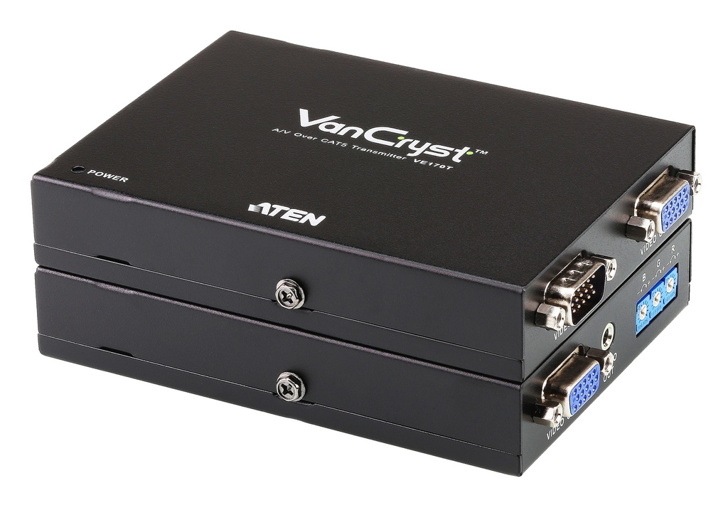 [4710423777293] 4710423777293 Aten Professional Video Extender VGA Via Cat5 with Audio  Deskew, Supports One local  One Remote Output, 1900x1200@60Hz 150m, 1280x1024@60hz 300m