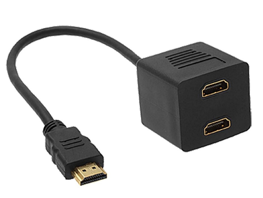 [9320300512005] 9320300512005 Astrotek HDMI Splitter Cable 15cm - v1.4 Male to 2x Female Amplifier Duplicator Full HD 3D