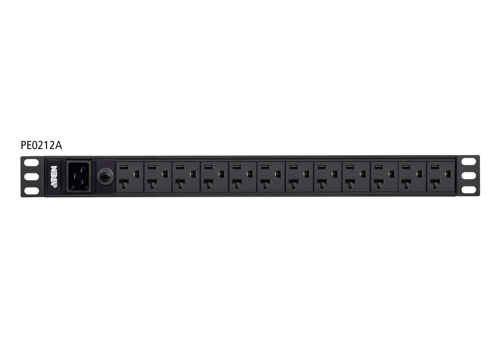 [4719264647215] 4719264647215 Aten 12-Port 15A Power Distriubiton Unit - Basic PDU, 1U Rackmount Design 12x C13, Overload protection