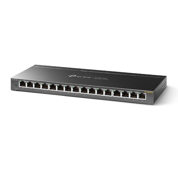 [6935364084301] 6935364084301 TP-Link TL-SG116E 16-Port Gigabit Unmanaged Pro Switch Desktop/Wall Mounting L2 Features 32xVLAN 32Gbps Capacity 23.81Mpps 8K MAC 4.1Mb Buffer Fanless