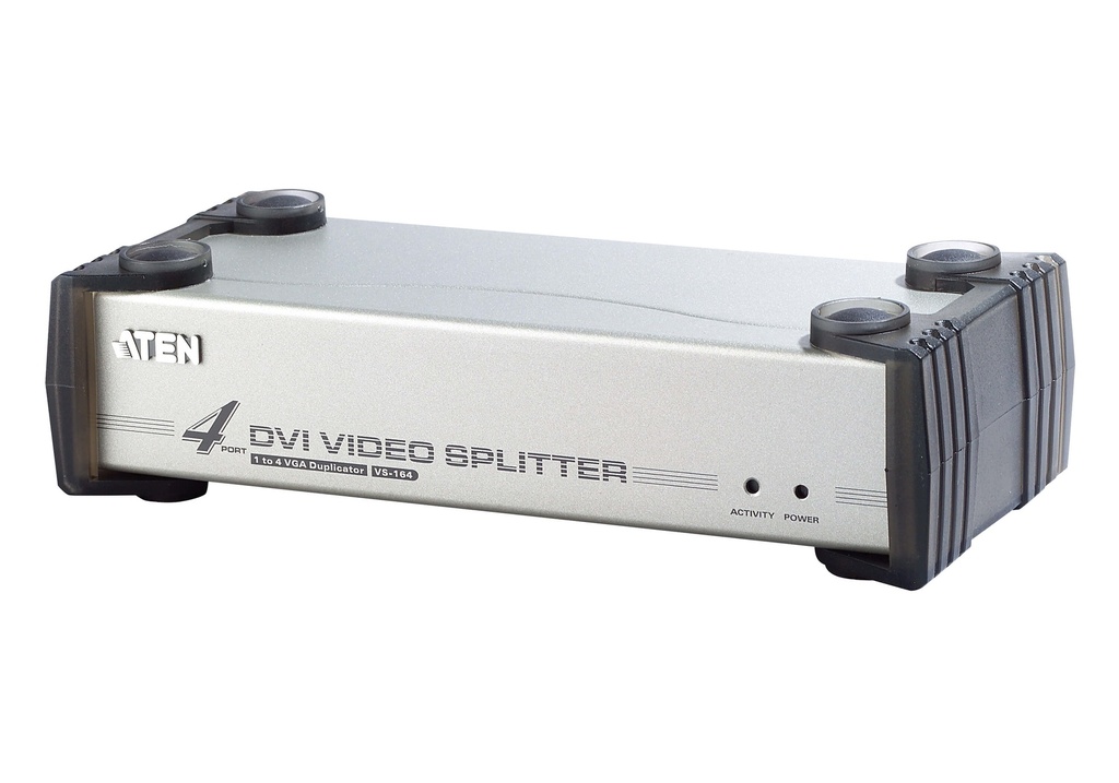 [4710423773325] 4710423773325 Aten Video Splitter 4 Port DVI Video Splitter w/ Audio, 1920x1200@60Hz, Cascadable to 3 Levels (Up to 64 Outputs)