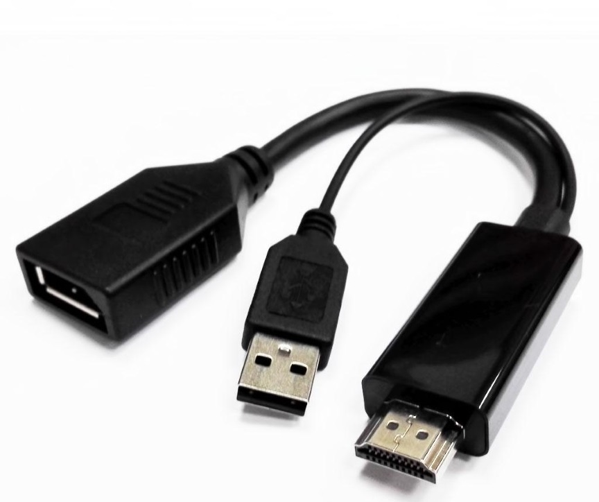 [9341756016626] 9341756016626 8Ware 4K HDMI to DP DisplayPort Male to Female Active Adapter Converter Cable USB powered