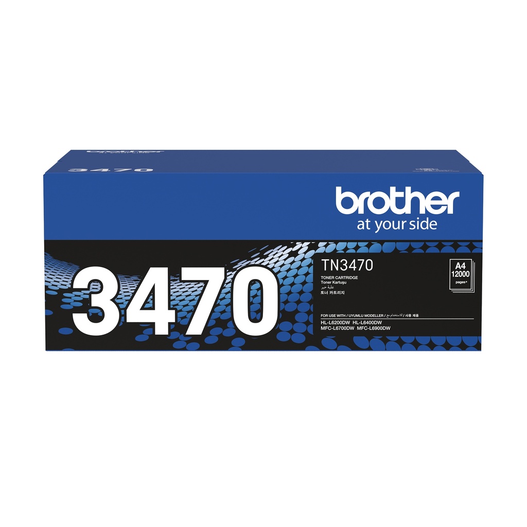 [4977766756785] 4977766756785 Brother TN-3470 Mono Laser Toner - High Yield upto 12000 Pages- L6200DW, L6400DW, L6700DW, L6900DW