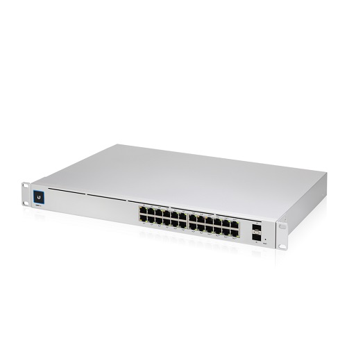 [817882027793] 817882027793 Ubiquiti UniFi 24 port Managed Gigabit Layer2  Layer3 Switch, Auto-sensing 802.3at PoE+  802.3bt PoE, SFP+, Touch Display - 400W GEN2, 2Yr Warr