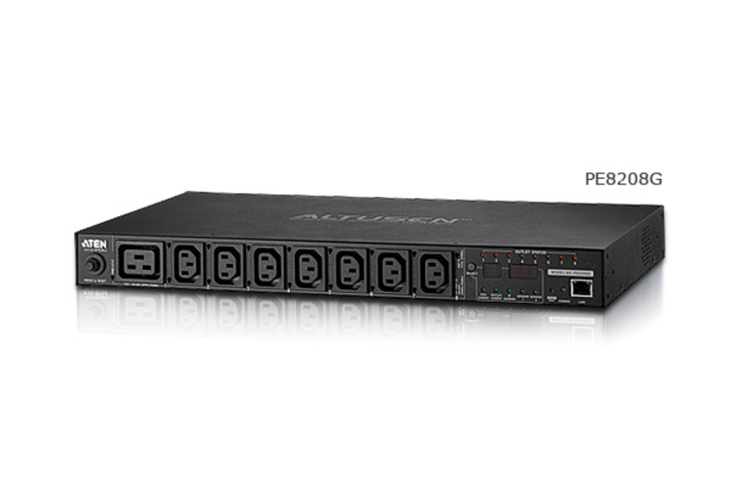 [4710423777712] 4710423777712 Aten 8 Port 1U 16A Smart PDU with Outlet level metering and outlet control, 7xC13 + 1xC19 Outlets (PE8208G)
