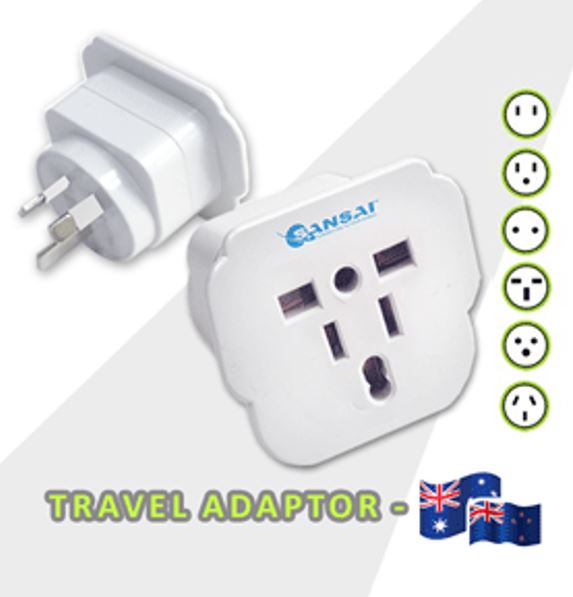 [9324747000637] 9324747000637 Sansai Travel Adaptor for 240V equipment from Britain, USA, Europe, Japan, China, HongKong, Singapore, Korea  Italy, to use in Australia.