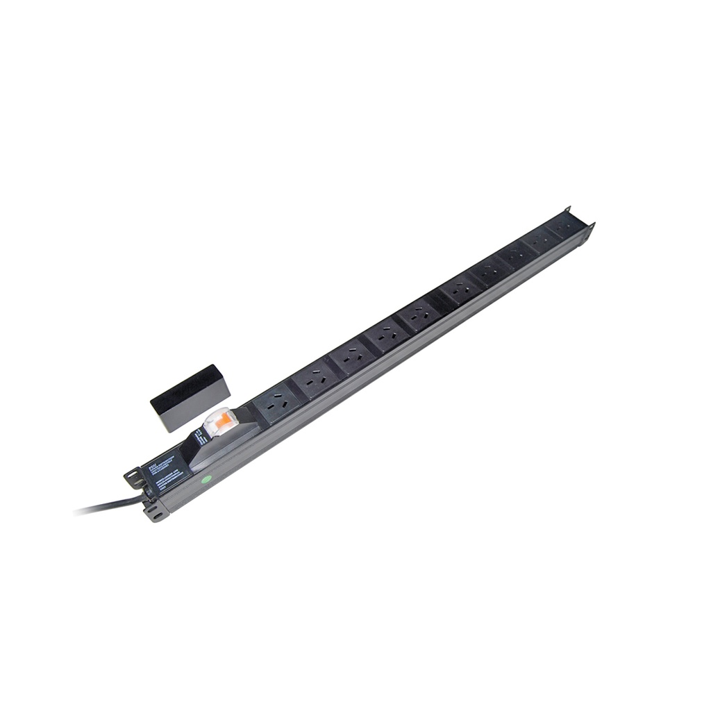 [RPR-15VMCB] RPR-15VMCB PowerShield Vertical PDU with 10A Aus Input plug, 15 x ANZ 10Amp outlets, provides reliable power distribution for vertical installations
