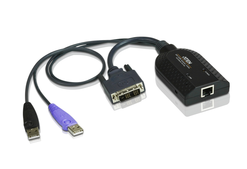 [4719264640032] 4719264640032 Aten KVM Cable Adapter with RJ45 to DVI, USB for KH, KL, KM and KN series