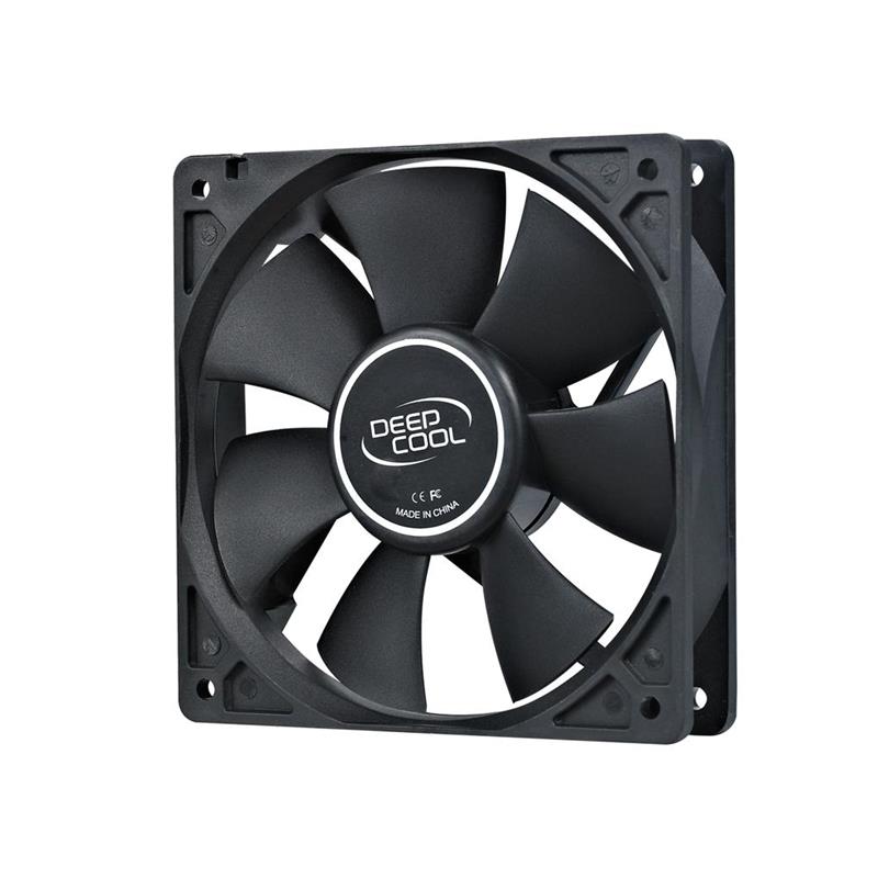 [6933412703624] 6933412703624 DeepCool XFAN 120 120mm Hydro Bearing Case Fan 3 Pin / Molex Connector, Black Stealth Appearance, Ideal for System Builds, Low RPM 26dB LS