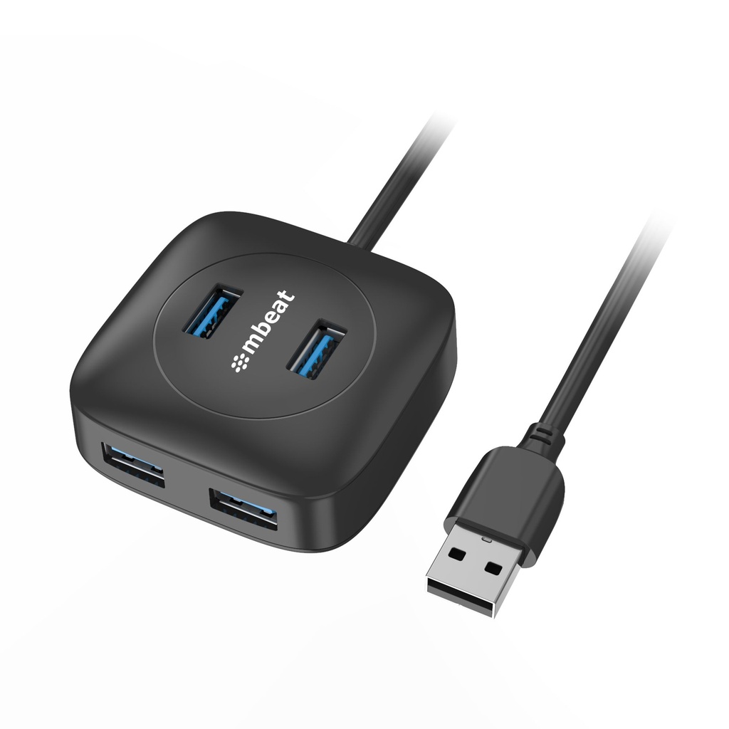 [9346396002701] 9346396002701 mbeat®  4-Port USB 3.0 Hub - High Speed Data Transfer speed: Up to 5Gbps Compatible with USB 2.0/3.0 devices Product Weight: 95g