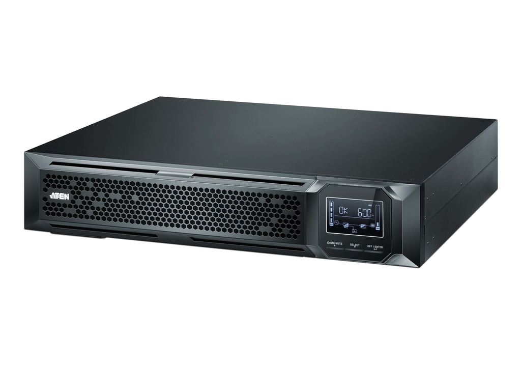 [4719264647963] 4719264647963 Aten 1000VA/1000W Professional Online UPS with USB/DB9 connection, 8 IEC C13 outlets, EPO and RJ port surge protection (Inc 2yrs back to base wty)
