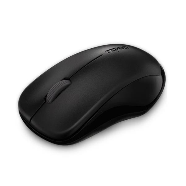 [6943518914640] 6943518914640 RAPOO 1620 2.4G Wireless up to 10 Meters and 360 degrees coverage Mouse Black, 1000 DPI, Long Battery. Retail Pack