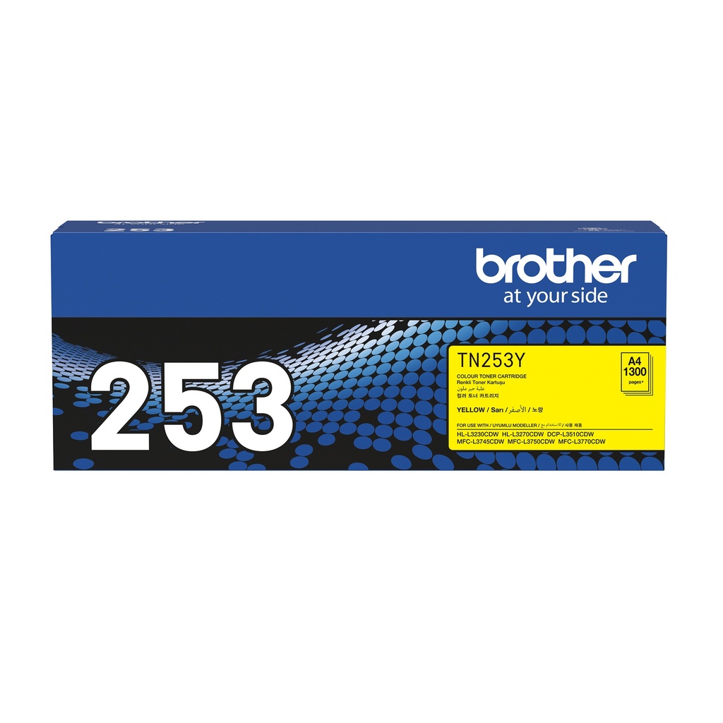 [4977766791069] 4977766791069 Brother TN-253Y Yellow Toner Cartridge to Suit -  HL-3230CDW/3270CDW/DCP-L3015CDW/MFC-L3745CDW/L3750CDW/L3770CDW (1,300 Pages)