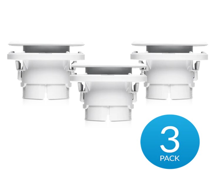[817882028288] 817882028288 Ubiquiti UVC-G3-FLEX Camera Ceiling Mount Accessory, 3-pack, Compatible with G3 Flex   G5 Flex , Incl 2Yr Warr
