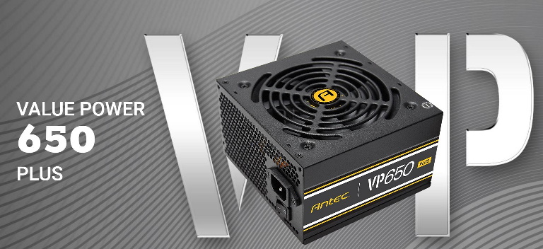 [761345115391] 761345115391 Antec VPP 650w 80 PLUS @ 85% Efficiency AC 120V - 240V, Continuous Power, 120mm Silent Fan. ATX Power Supply, PSU,3 Years Warranty.