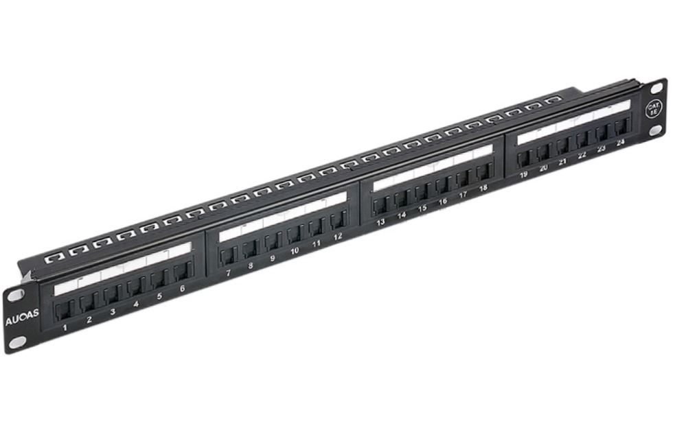 [9320100400175] 9320100400175 Astrotek 24 Ports UTP Patch Panel CAT6 RJ45 for 19" 1RU Rack Mount Data Network Cabinet Server PCB Type 110/Krone 3U" Black