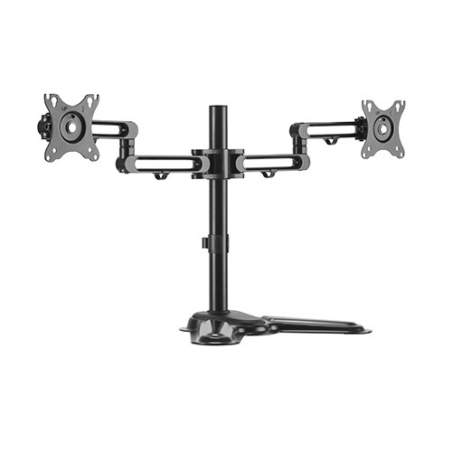 [6956745159548] 6956745159548 Brateck Dual Free Standing Monitor Premium Articulating Aluminum Monitor Stand Fit Most 17"-32" Monitors Up to 8kg per screen VESA 75x75/100x100