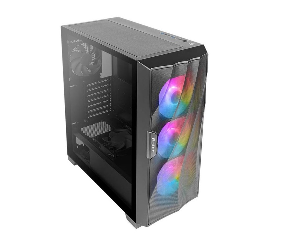 [761345800709] 761345800709 Antec DF700 FLUX Wave Mesh Front, 5x pre-installed (3x ARGB Fan, 1x Rear,  PSU Shell (Reverse Fan), GPU 405mm, PSU 205mm, ATX Gaming Case