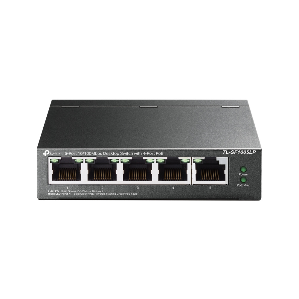 [6935364052782] 6935364052782 TP-Link TL-SF1005LP 5-Port 10/100Mbps Desktop Switch with 4-Port PoE 41W IEEE 802.3af compliant 1Gbps Switching