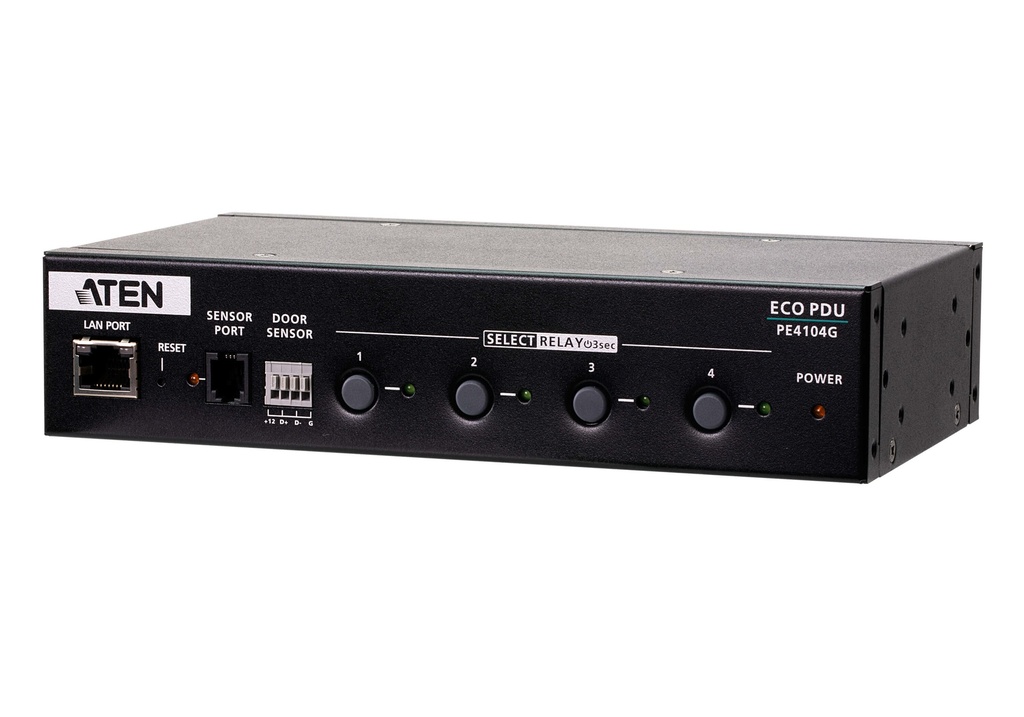 [4710469340086] 4710469340086 Aten 4 Port 1U 10A Smart PDU with outlet control, 4xC13 Outlets, 100 - 240 VAC, Two-level password security, Remote authentication support: RADIUS