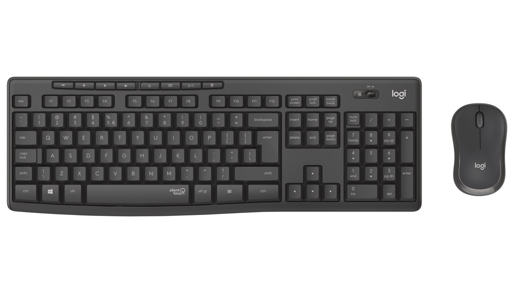 [97855161000] 97855161000 Logitech MK295 WIRELESS SILENT  KEYBOARD AND MOUSE COMBO, 2.4GHZ USB RECEIVER - 1YR WTY