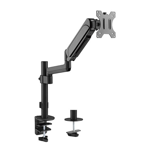 6956745162432 Brateck Single Monitor Pole-Mounted Gas Spring Monitor Arm Fit Most 17" - 32" Monitor Up to 9Kg Per screen VESA 75x75/100x100