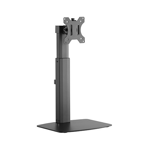 [6956745161893] 6956745161893 Brateck Single Free Standing Screen Pneumatic Vertical Lift Monitor Stand Fit Most 17"-32" Flat and Curved Monitors Up to 7 kg VESA 75x75/100x100