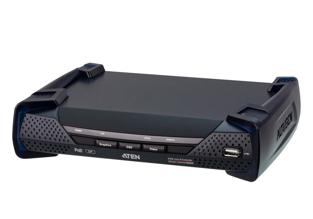 [4719264648779] 4719264648779 Aten 4K DP Single Display KVM over IP Receiver with Power over Ethernet, power adapter not included